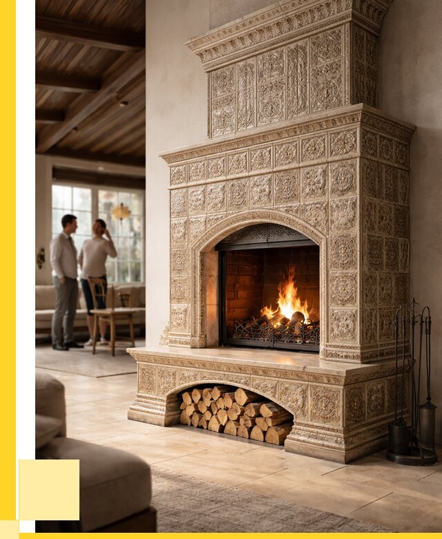 Купить изразцовый камин в Ставрополе от 259600 р. | ЭриданСтв