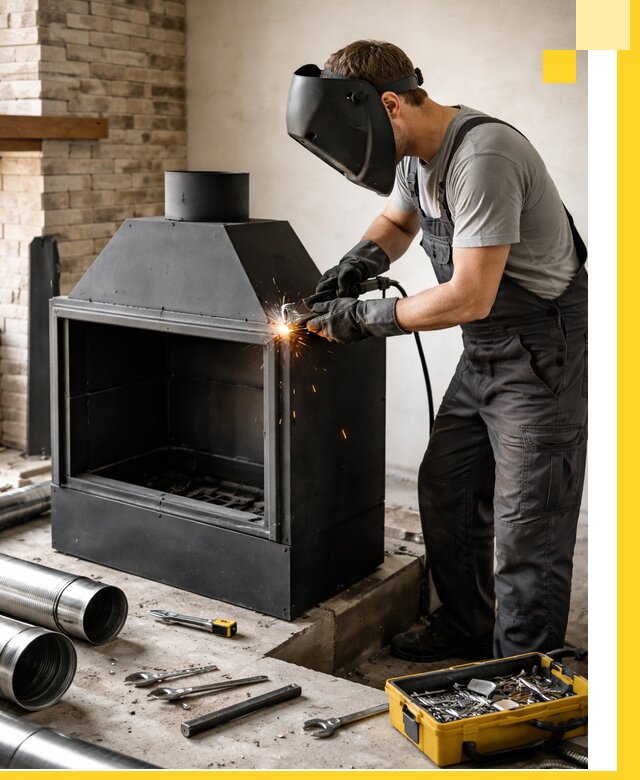 Продажа и установка металлических каминов в Ставрополе под ключ