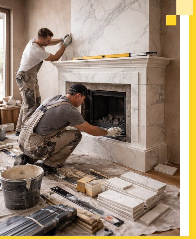 Отделка каминов в Ставрополе качественные облицовочные работы