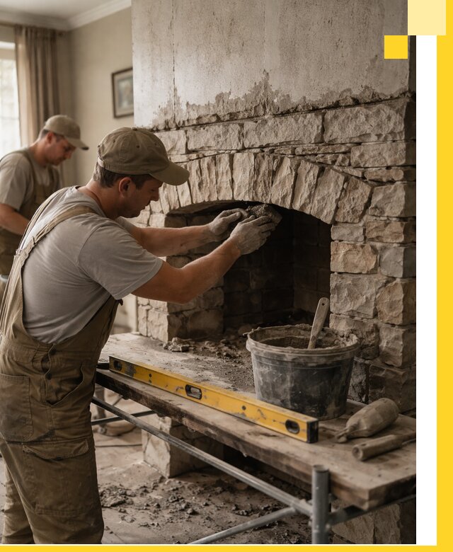 Изготовление каминов под ключ в Ставрополе, монтаж и отделка