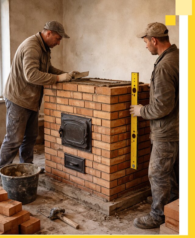 Отопительные печи под ключ в Ставрополе, установка и сборка