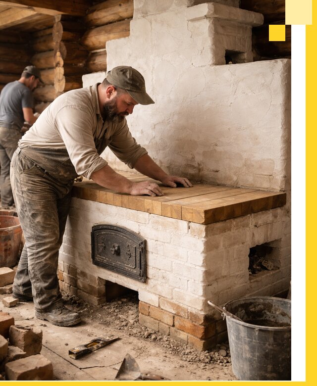 Проектирование и установка русской печи с лежанкой в Ставрополе