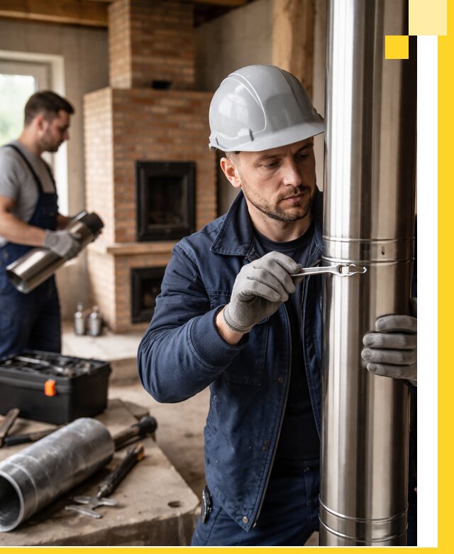 Профессиональный монтаж дымоходов для печей в Ставрополе