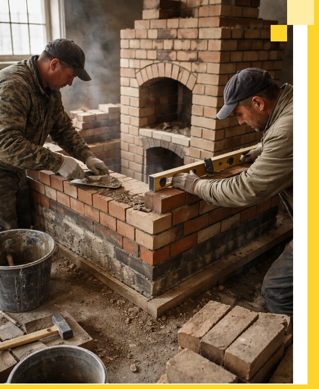 Изготовление и монтаж печей и каминов из кирпича в Ставрополе