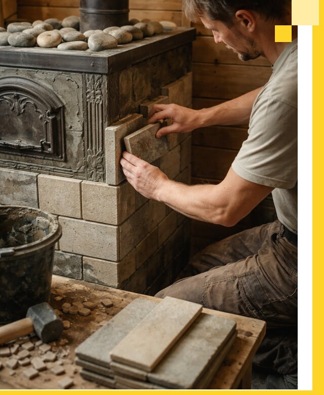 Облицовка банных печей в Ставрополе профессиональная отделка