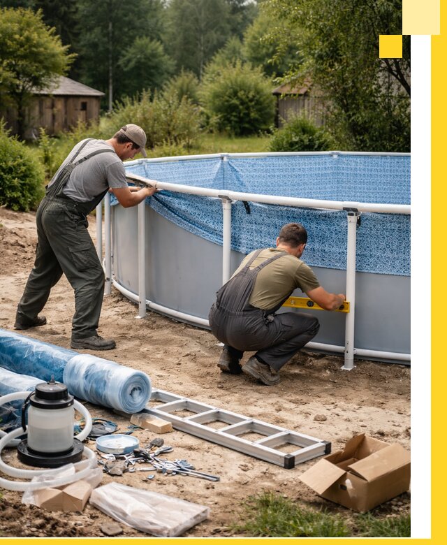 Установка и монтаж каркасных бассейнов в Ставрополе под ключ