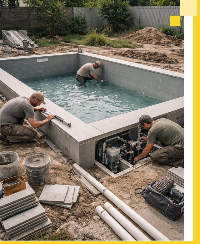 Строительство и монтаж бассейнов для дачи под ключ в Ставрополе