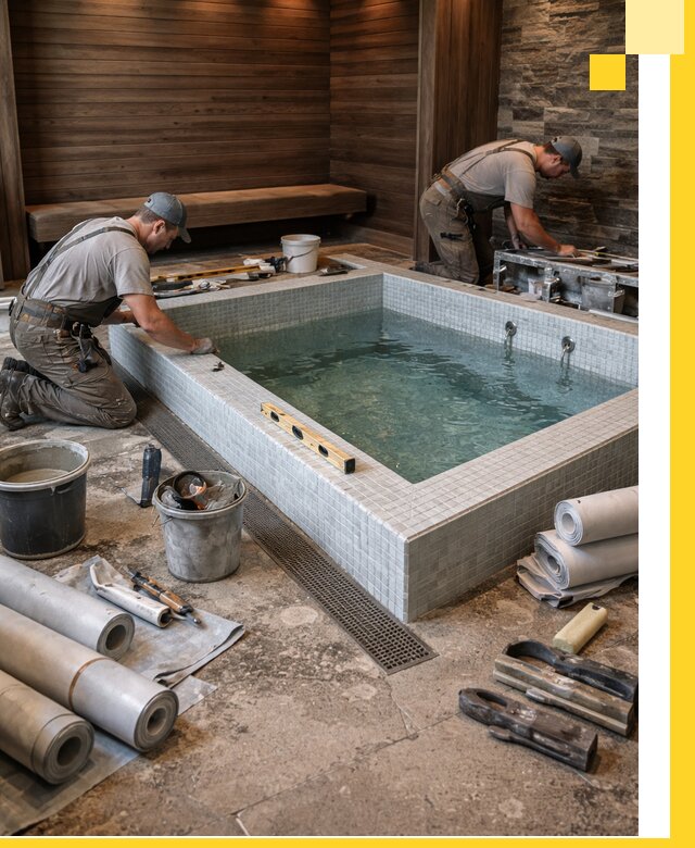 Установка и строительство бассейнов для сауны в Ставрополе