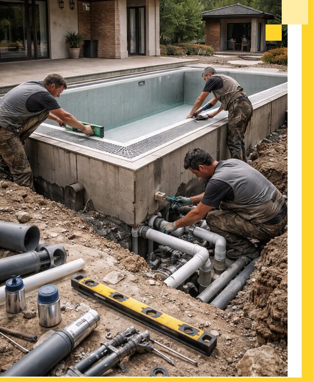 Строительство переливных бассейнов в Ставрополе под ключ