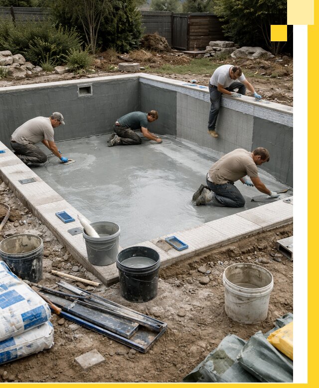 Изготовление и монтаж чаши бассейна под ключ в Ставрополе