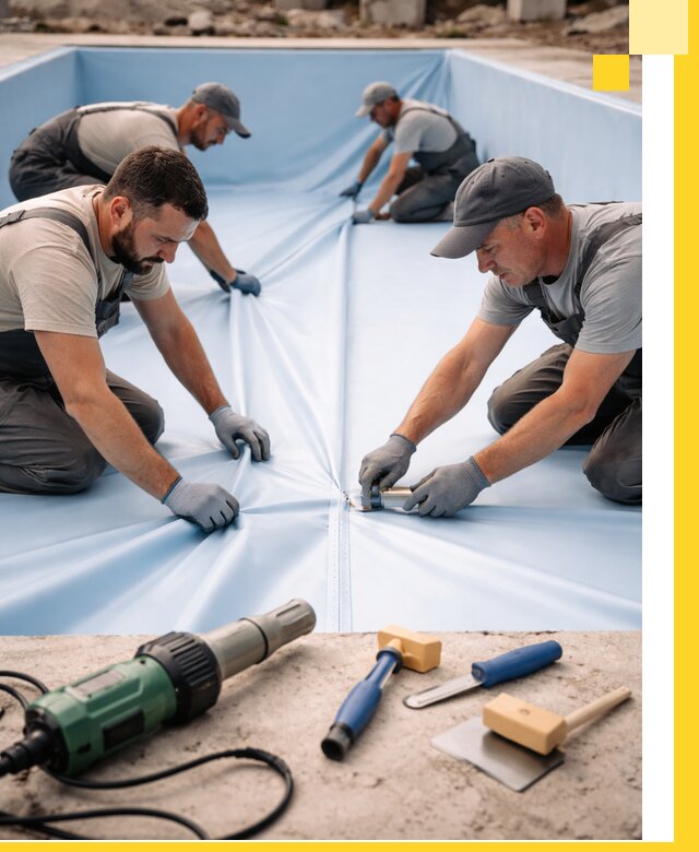 ПВХ пленка для бассейнов с монтажом и гарантией в Ставрополе