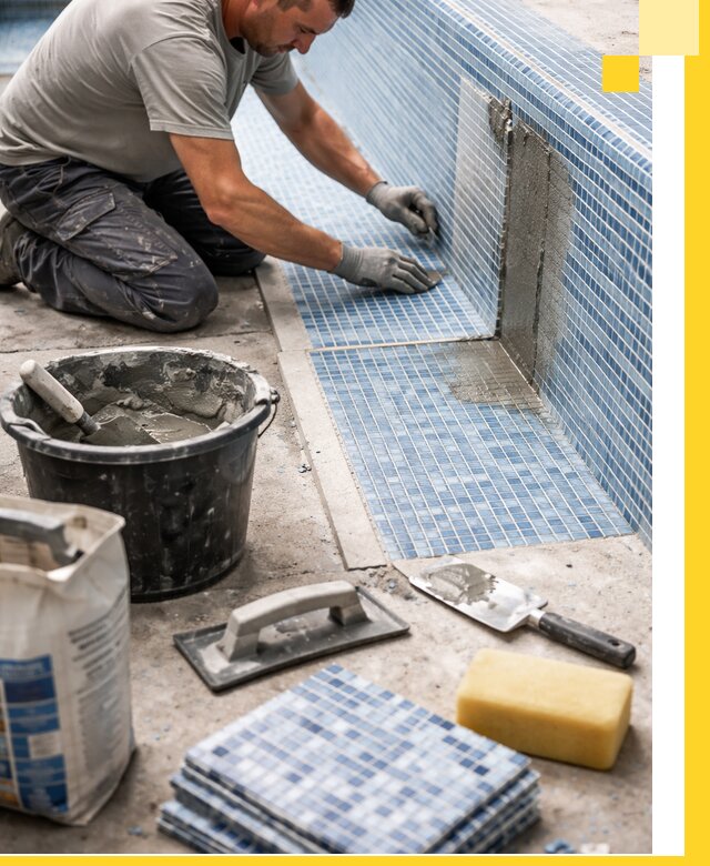 Укладка и ремонт мозаики для бассейнов под ключ в Ставрополе