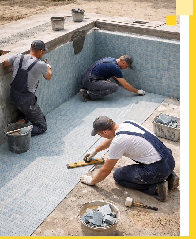 Укладка и установка плитки для бассейнов под ключ в Ставрополе