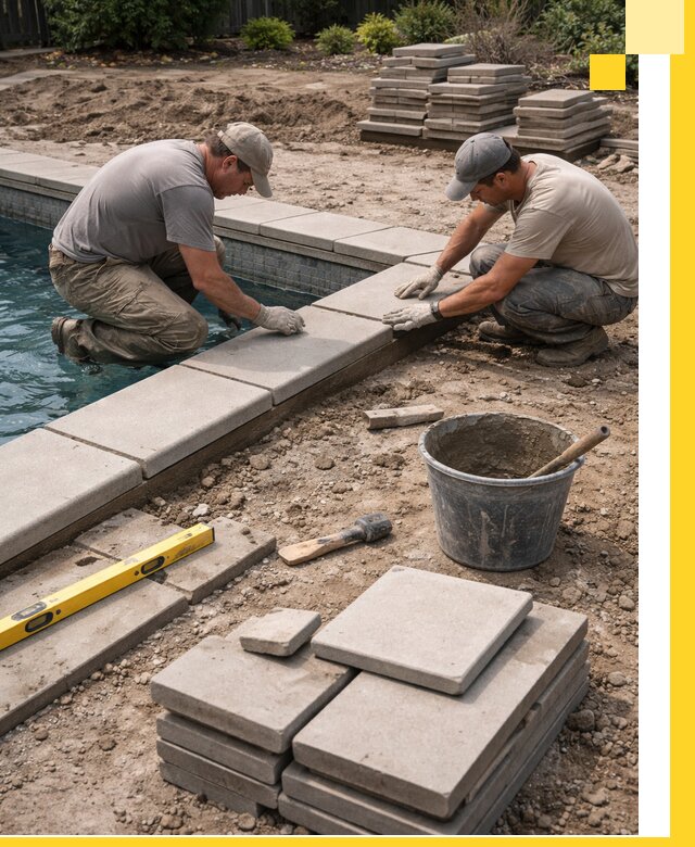 Установка и изготовление копингового камня для бассейнов в Ставрополе