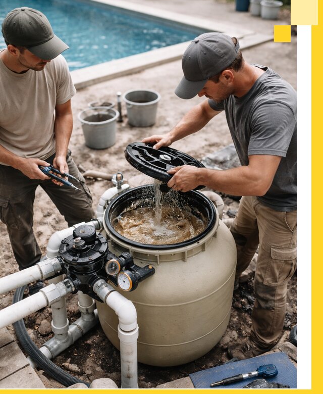 Установка и обслуживание песочных фильтров для бассейнов в Ставрополе