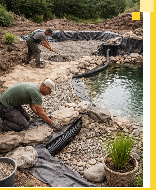 Строительство природных бассейнов и озер в Ставрополе под ключ