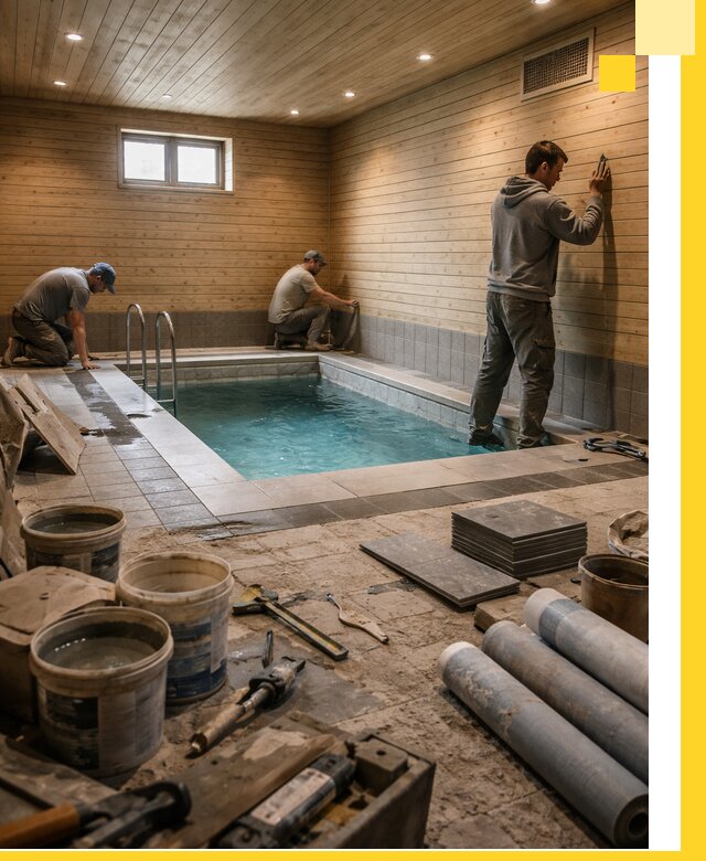 Строительство бани с бассейном и сауной под ключ в Ставрополе