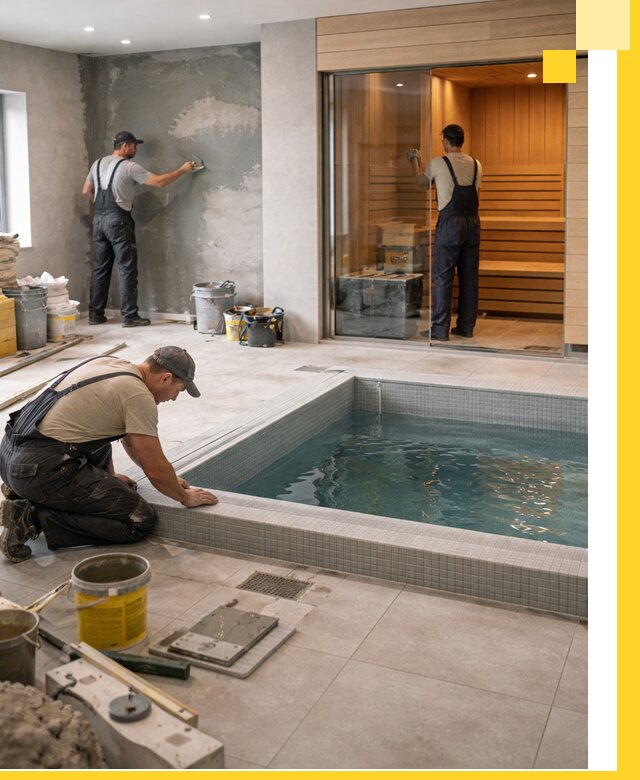 Проектирование и строительство сауны с бассейном в Ставрополе