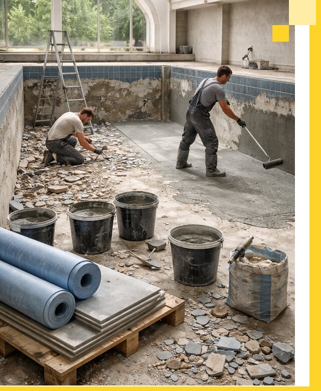 Реконструкция бассейнов в Ставрополе: ремонт, гидроизоляция