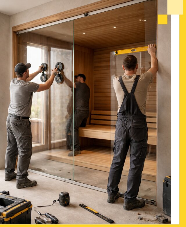 Производство и монтаж стеклянных саун под ключ в Ставрополе