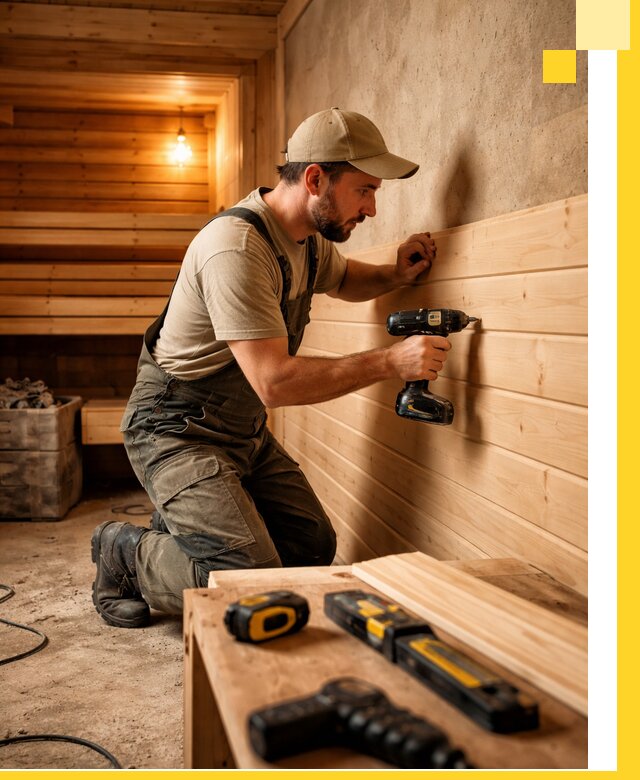 Профессиональная внутренняя отделка бани в Ставрополе под ключ