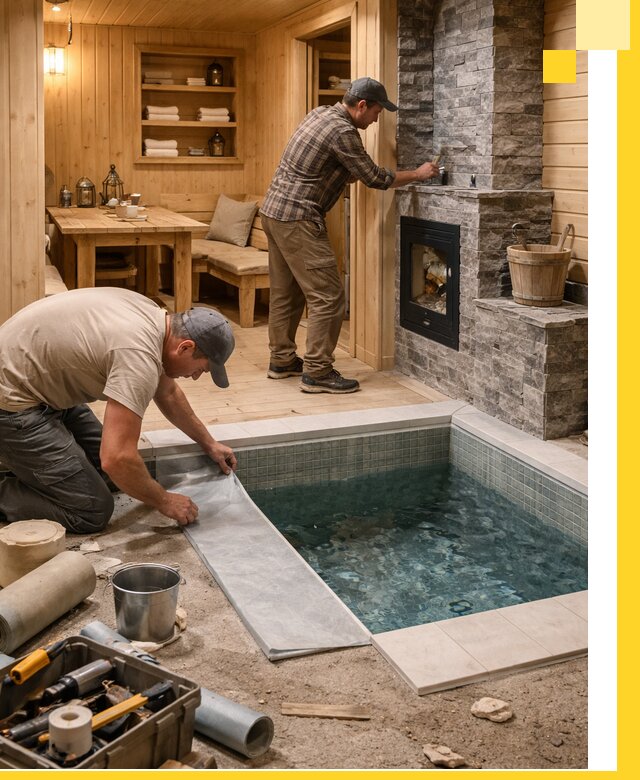 Строительство бань с комнатой отдыха под ключ в Ставрополе