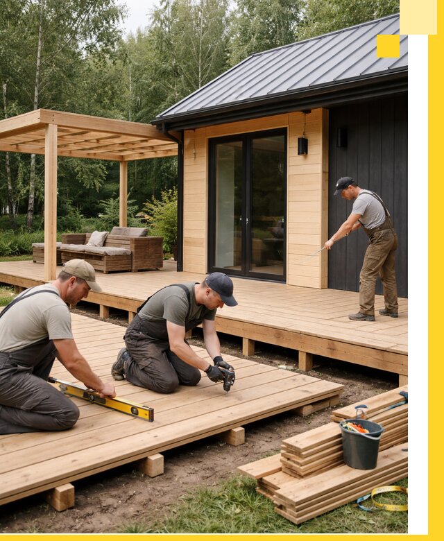 Строительство бань с террасой и бассейном под ключ в Ставрополе