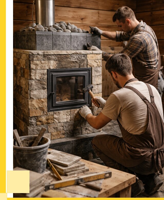 Облицовка банной печи в Ставрополе от 15576 р. | ЭриданСтв