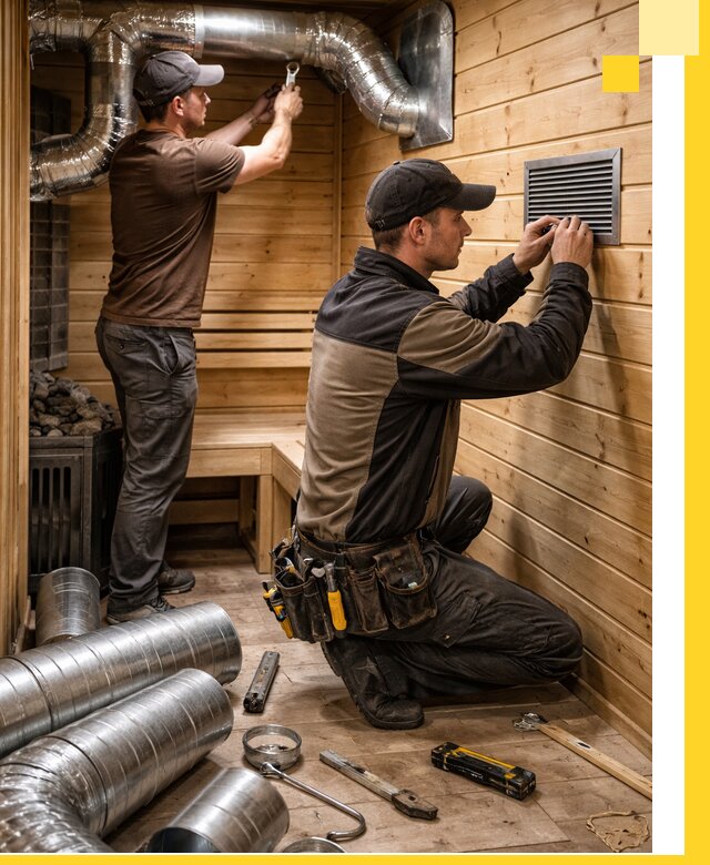 Проектирование и монтаж вентиляции бани в Ставрополе под ключ