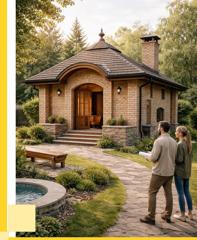 Проект кирпичной бани в Ставрополе от 31152 р. | ЭриданСтв