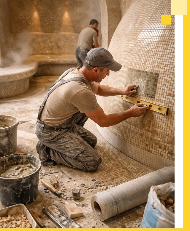 Хамам под ключ в Ставрополе: проектирование, строительство, отделка