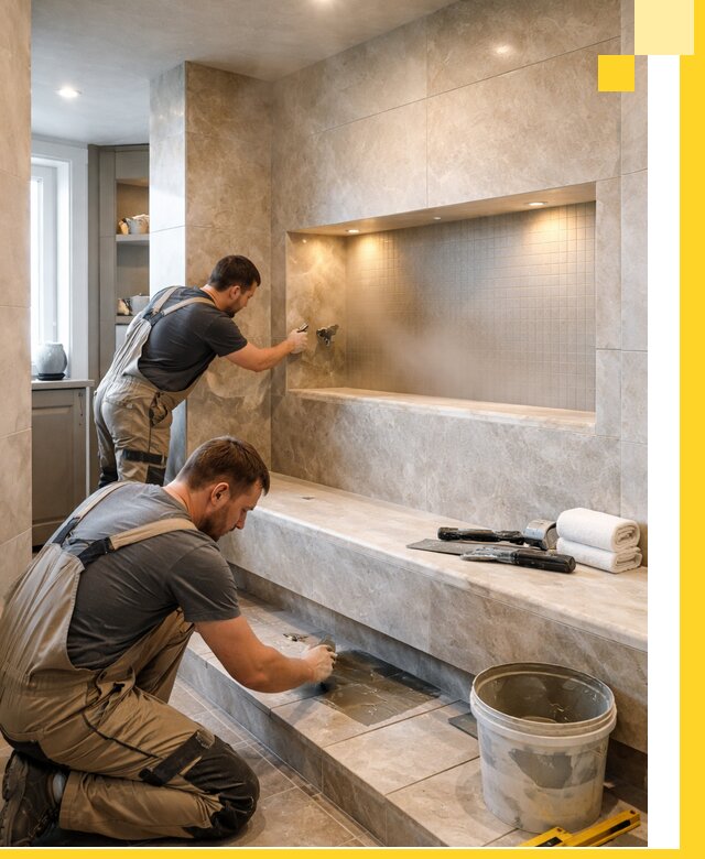 Профессиональное строительство хамама в квартире в Ставрополе