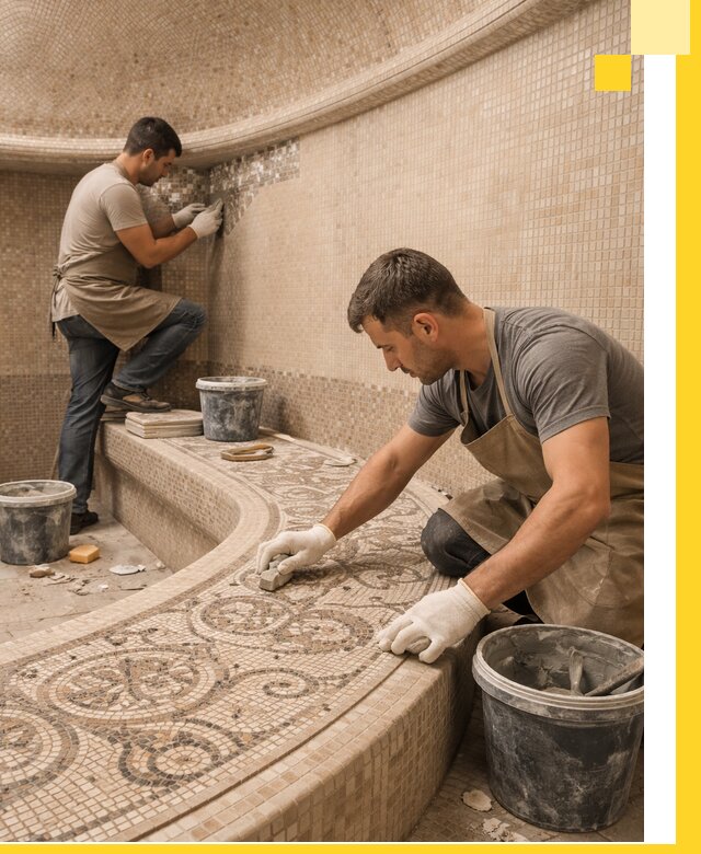 Плитка для хамама в Ставрополе, укладка, подбор и поставка