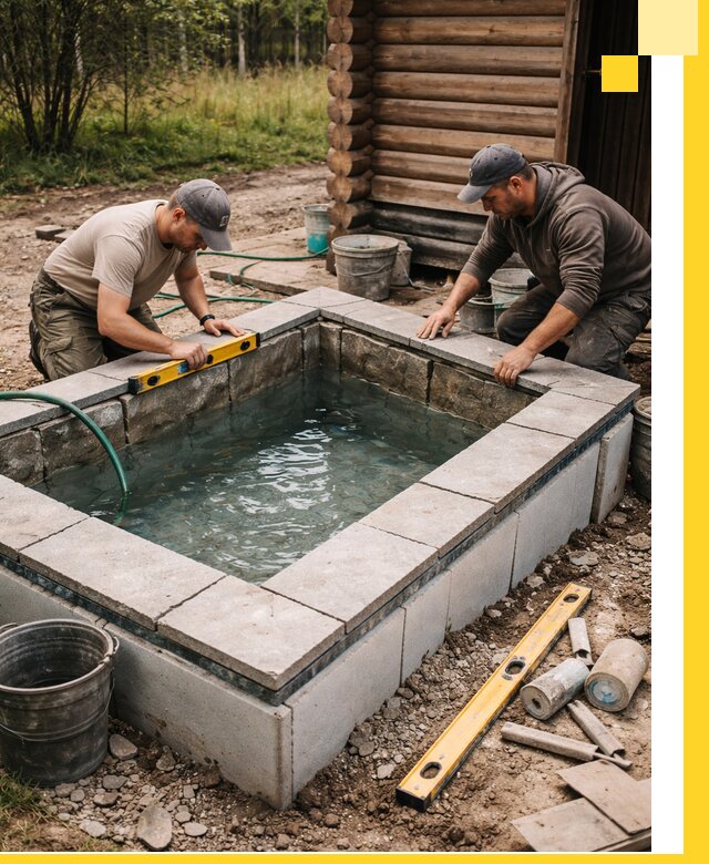 Изготовление и установка холодных купелей под ключ в Ставрополе